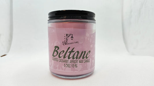 BELTANE: Coconut/Apricot Wax blend scented candle